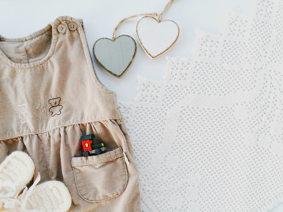 a flat lay arranged photo of a child's clothing
